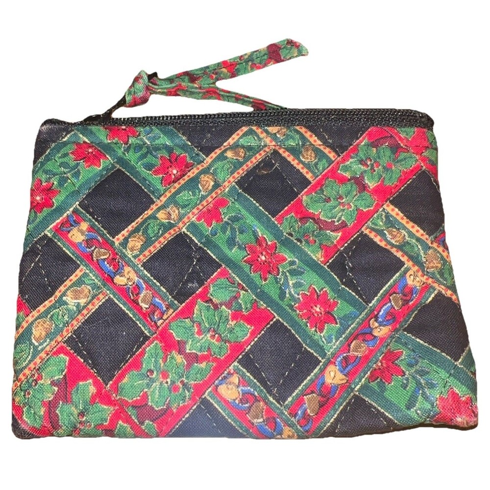 Retired Rare Noel Coordinate Zip Coin Purse Pouch Bag 5"X4" - Picture 3 of 5